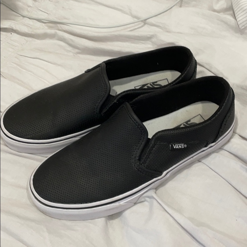 black slip on vans
